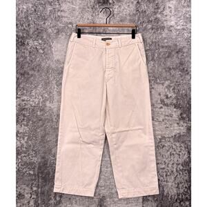 Imogene + Willie Pants 27 Womens Cotton Twill Crop Utility Chino Trouser Relaxed